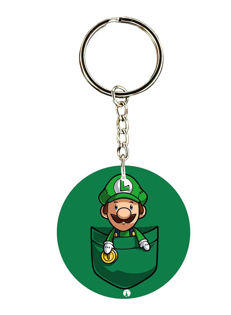 The Video Game Super Mario Double Side Printed Keychain