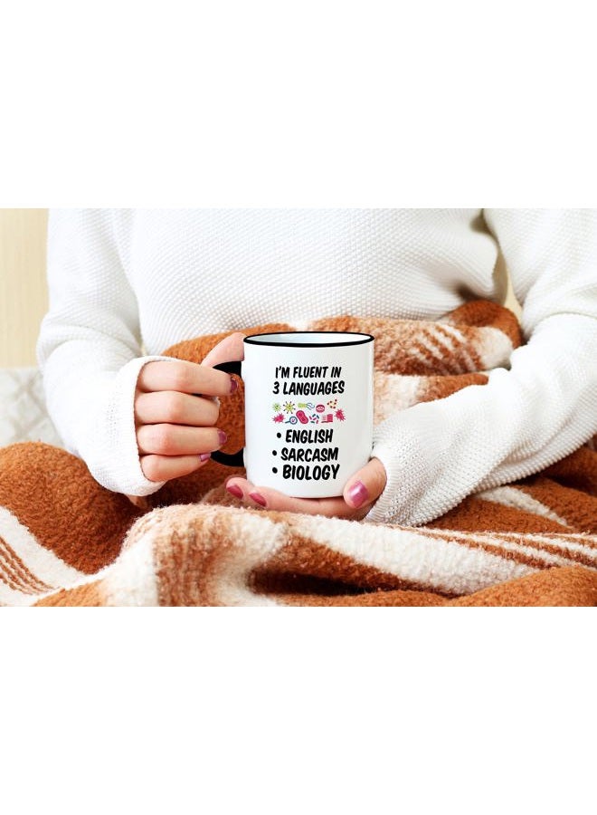 Casitika Biology Teacher Gifts. Fluent In Sarcasm 11 Oz Scientist Coffee Mug. Biology Gifts For Student Or Biologist. Gift For Microbiology Major. - Image 5