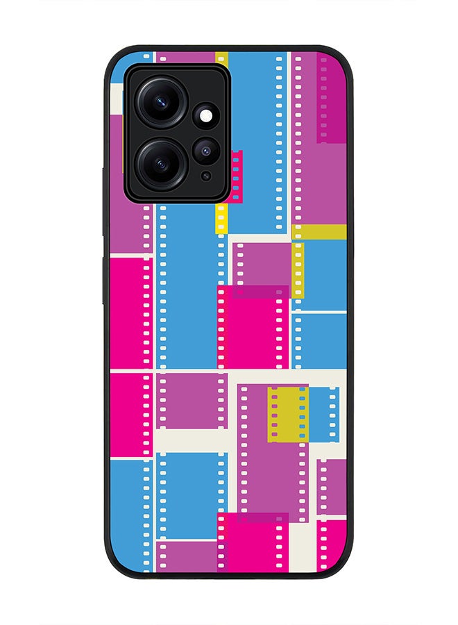 Stylizedd Rugged Black edge case for Redmi Note 12 4G Slim fit Soft Case Flexible Rubber Edges Anti Drop TPU Gel Thin Cover - Film Strips - Image 1