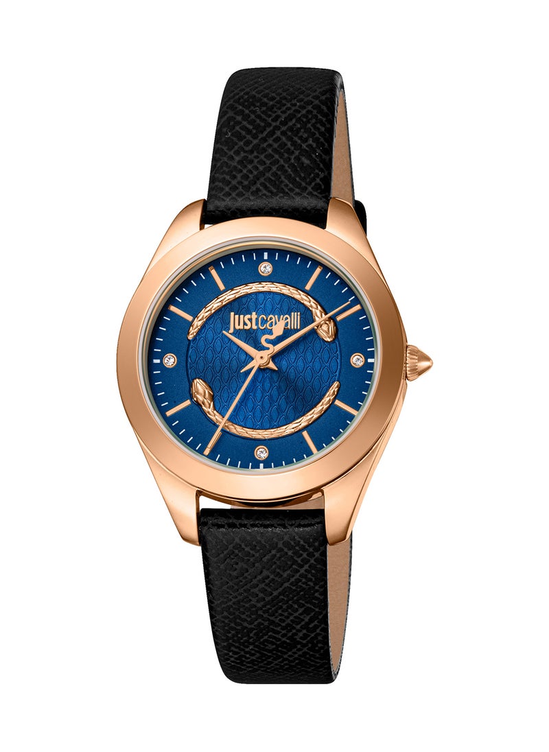 Just Cavalli Women's Round Shape Leather Wrist Watch JC1L210L0435 - 32 Mm  - Image 1