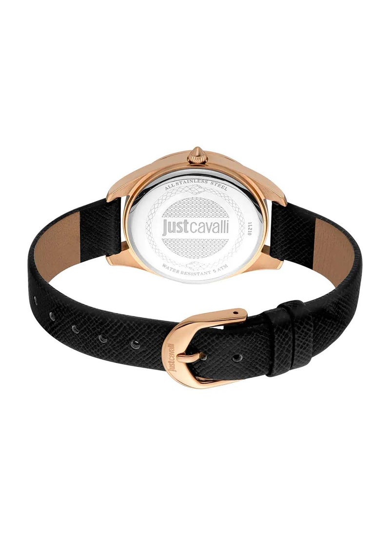 Just Cavalli Women's Round Shape Leather Wrist Watch JC1L210L0435 - 32 Mm  - Image 3
