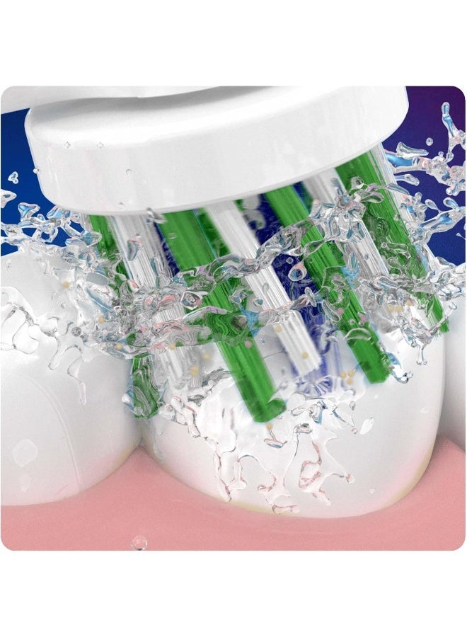 اورال بي راس فرشاة اسنان كهربائية برو سينسيتيف كلين على شكل حرف X وشعيرات فائقة النعومة لتنظيف لطيف وازالة الجير من 4 قطع، لون ابيض (قد تختلف التعبئة) - view 4