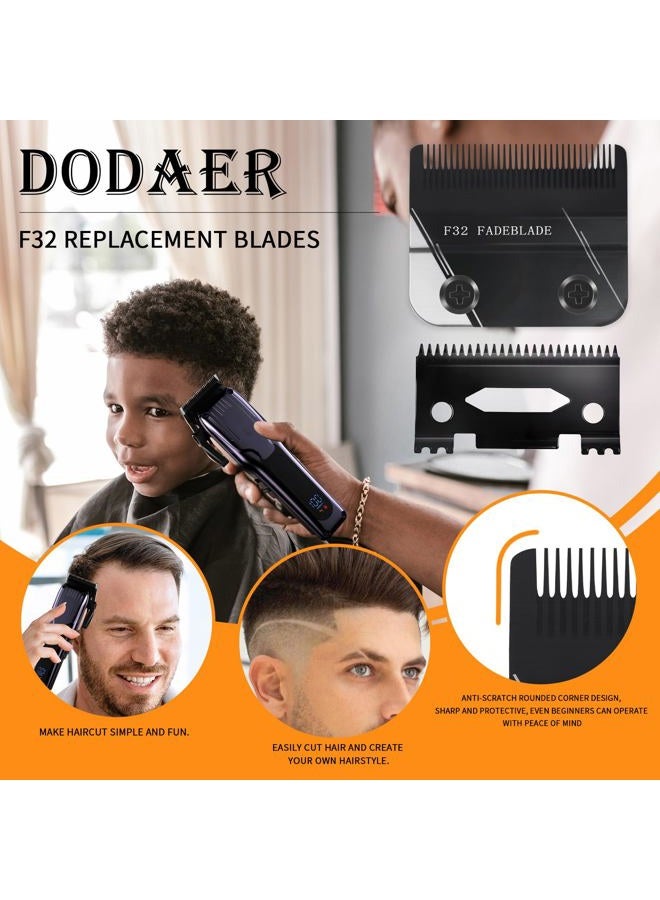 DODAER شفرات استبدال قابلة للتعديل بدقة عالية F32 متوافقة مع ماكينة قص الشعر وايل 5 ستار فايبر الاحترافية F32 فاد أوت - Image 3