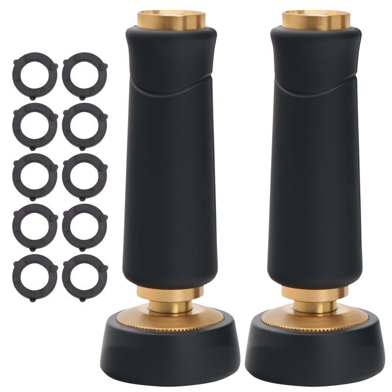 Besiter Brass Hose Nozzle HeavyDuty Sprayer for Garden Hoses High Pressure Adjustable Twist Hose Nozzle Spray Gun RubberCoated Extra 10 Rubber Washers 2 Pack - Image 2