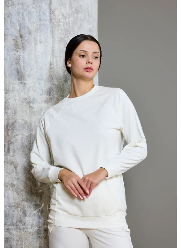 Thouq Raglan Sleeve High Low Hem Sweatshirt