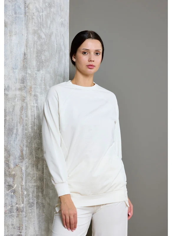 Thouq Raglan Sleeve High Low Hem Sweatshirt