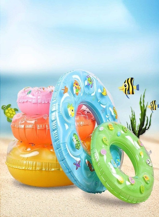 bosig®Double Layer Swim Ring Swim Pool Party Tube for Kids Swim Leering Ring for Girls and Boys Double Layer SwimTube Inflatable Swim Ring Swim Vest for Kids - Multicolor - Image 3