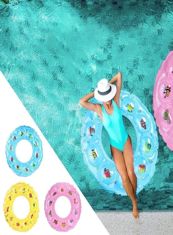 bosig®Double Layer Swim Ring Swim Pool Party Tube for Kids Swim Leering Ring for Girls and Boys Double Layer SwimTube Inflatable Swim Ring Swim Vest for Kids - Multicolor - Image 2
