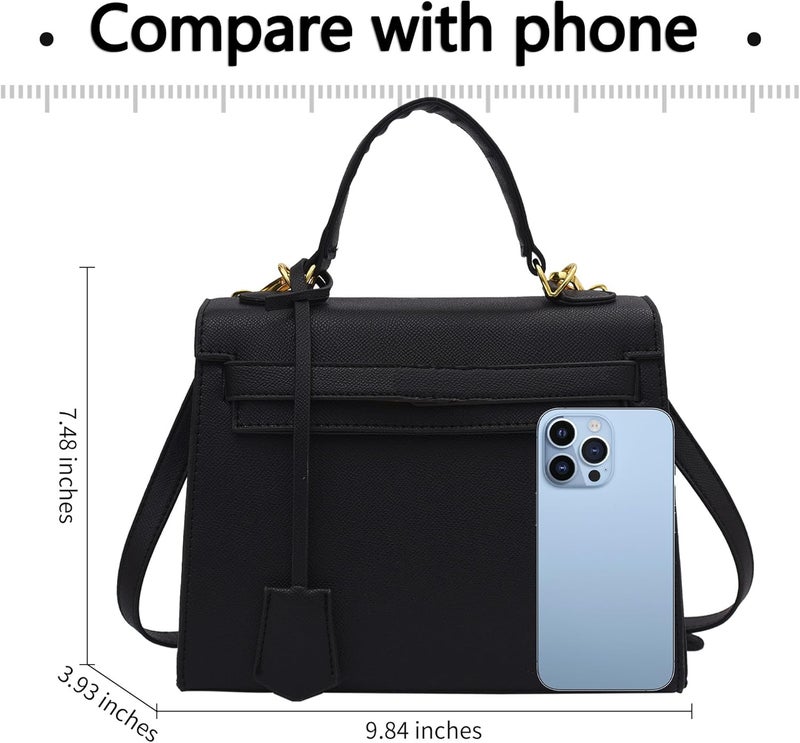 Large capacity lychee pattern crossbody shoulder handbag - Image 3