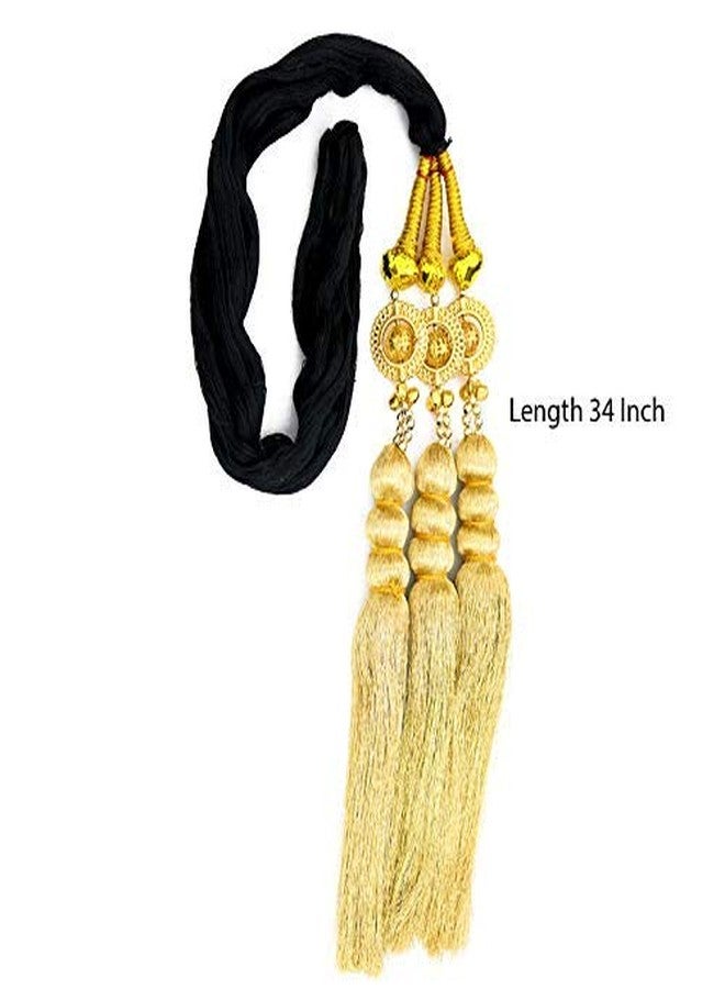 Rapidsflow® Hair Accessories For Girls/Hair Parandi Choti For Women Big Golden - Image 5