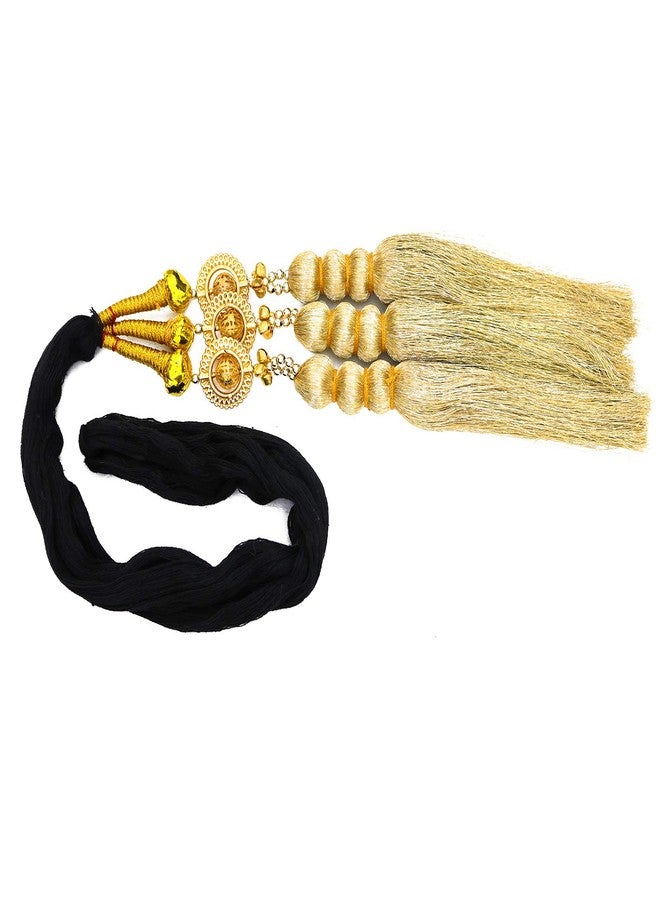Rapidsflow® Hair Accessories For Girls/Hair Parandi Choti For Women Big Golden - Image 4