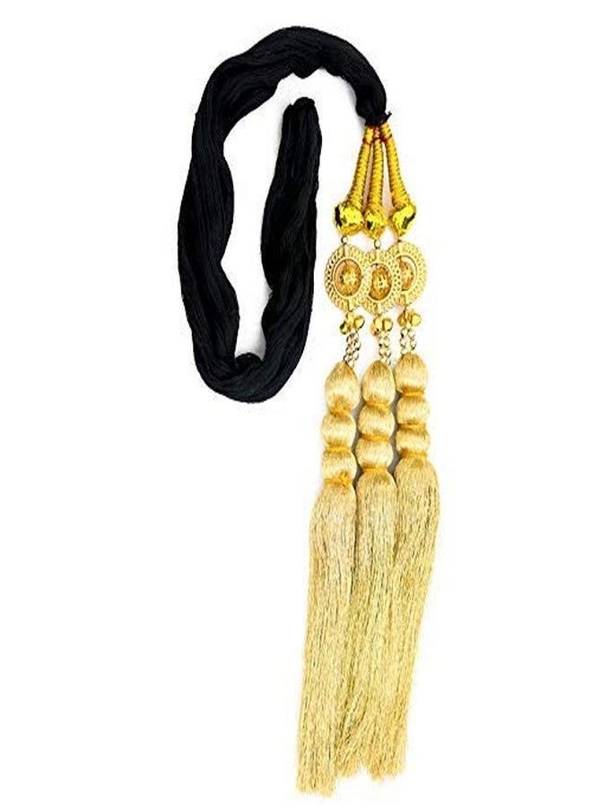 Rapidsflow® Hair Accessories For Girls/Hair Parandi Choti For Women Big Golden - Image 1