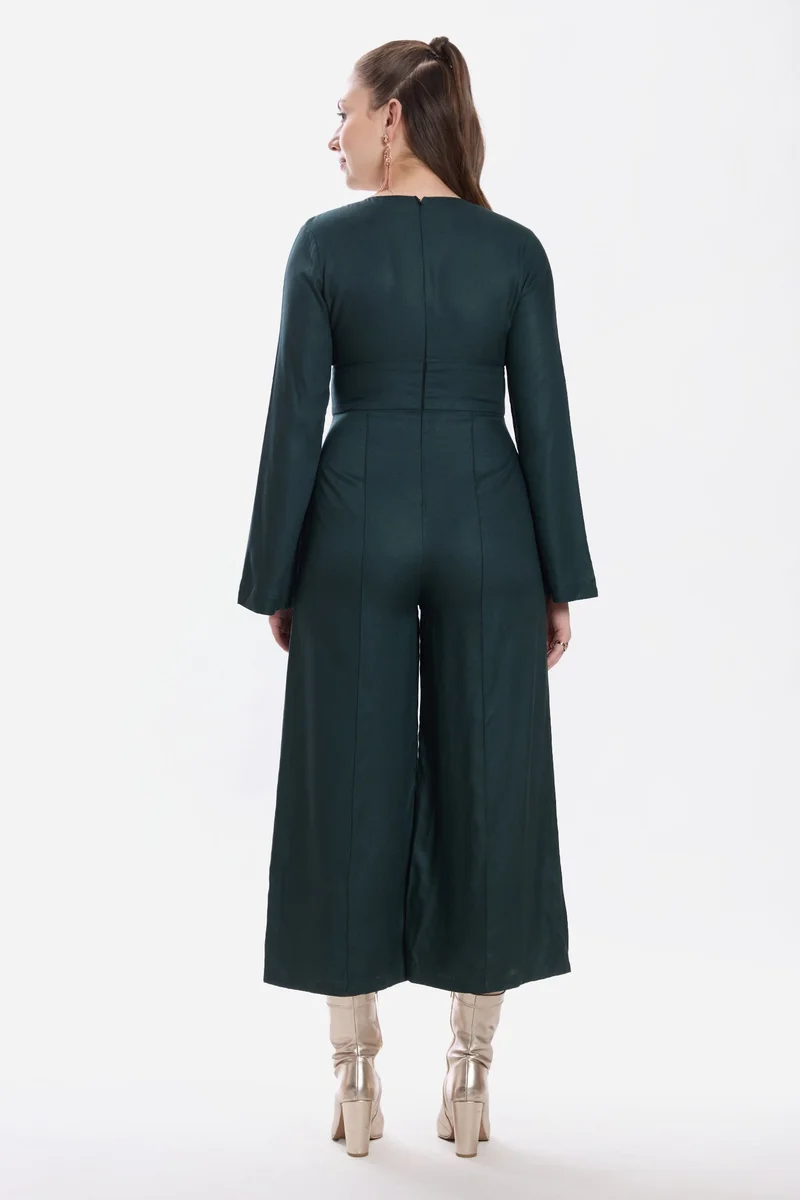 Virgio  Solid Viscose Wide Leg Jumpsuit for Women for Women | Best Price UAE