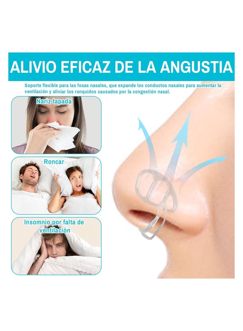 SOLARAE 4 Silicone Mute Nasal Dilator for Snore Reduction - Anti-Snoring Aid Solution - 4 Sizes, Improve Airflow - Breathe Better, Sleep Better, Comfortable Nose Vents, Breathing Aids for Better Sleep - Image 4