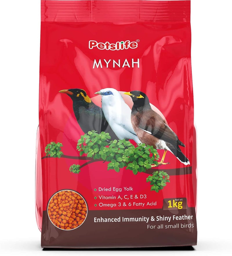 Petslife Bird Food for Mynah, 1 kg - Image 1