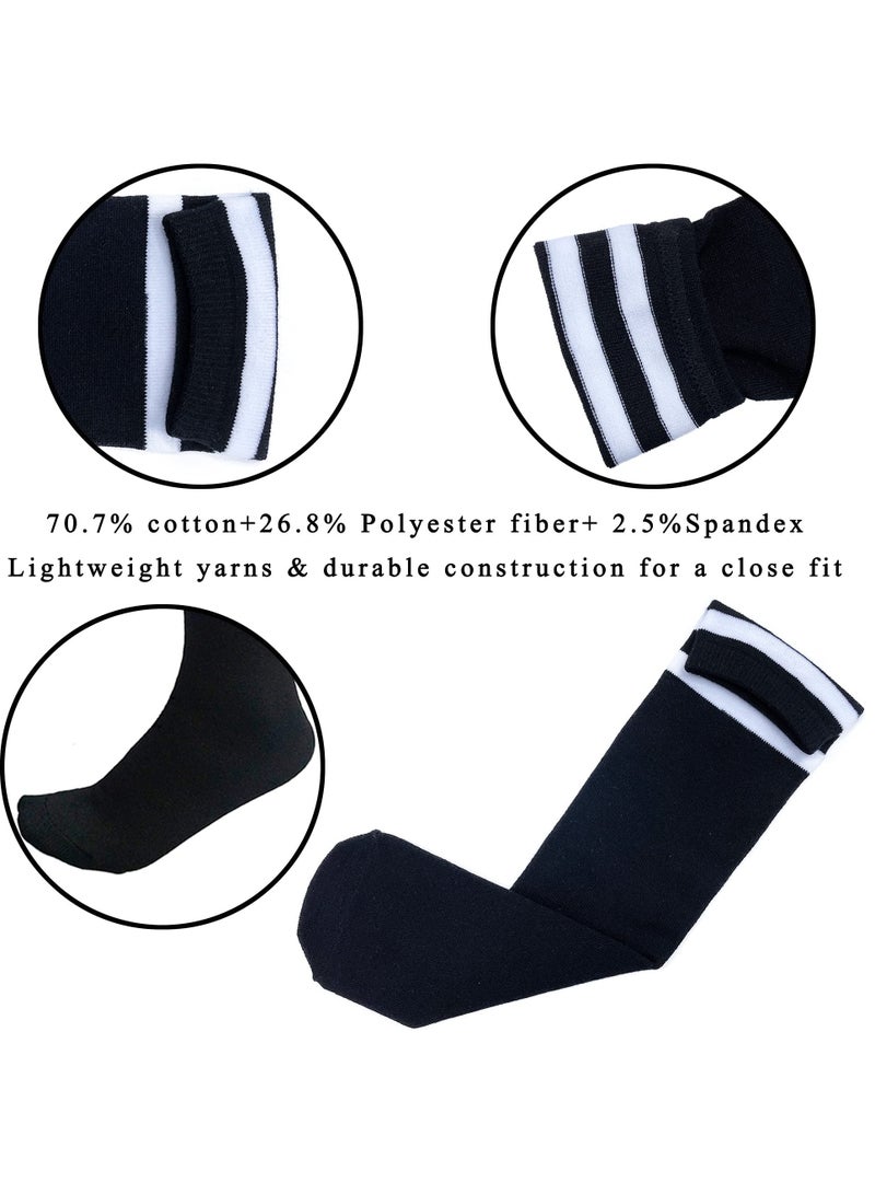 زوج واحد من جوارب كرة القدم للأطفال لفريق المدرسة والرقص والرياضة جوارب عالية للأطفال من 5 إلى 10 سنوات الأولاد والبنات 40 سم - Image 3