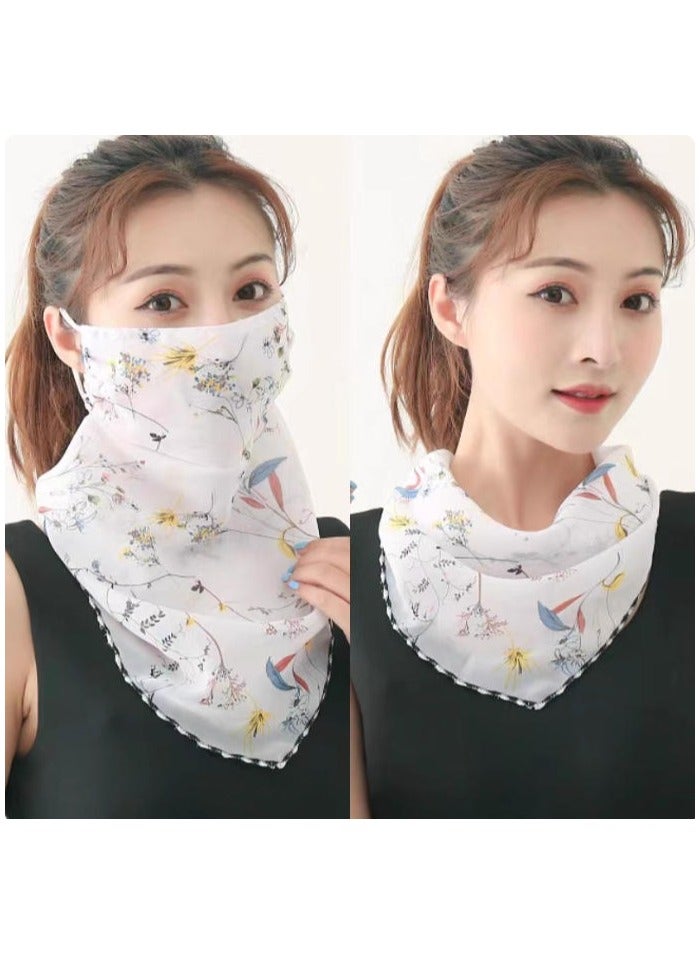 Etertoyle Sun Protection Face Mask Neck Gaiter Breathable Chiffon Veil Bandanas Scarf for Women Outdoor Activities - Image 1