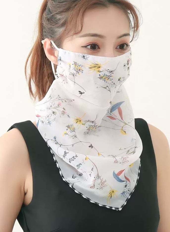 Etertoyle Sun Protection Face Mask Neck Gaiter Breathable Chiffon Veil Bandanas Scarf for Women Outdoor Activities - Image 2