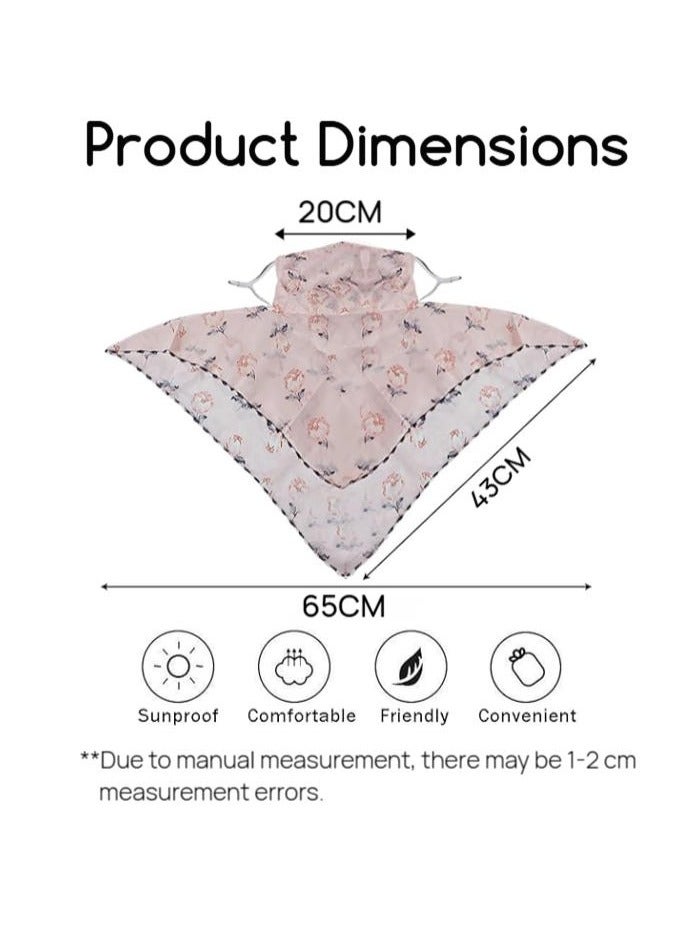 Etertoyle Sun Protection Face Mask Neck Gaiter Breathable Chiffon Veil Bandanas Scarf for Women Outdoor Activities - Image 4
