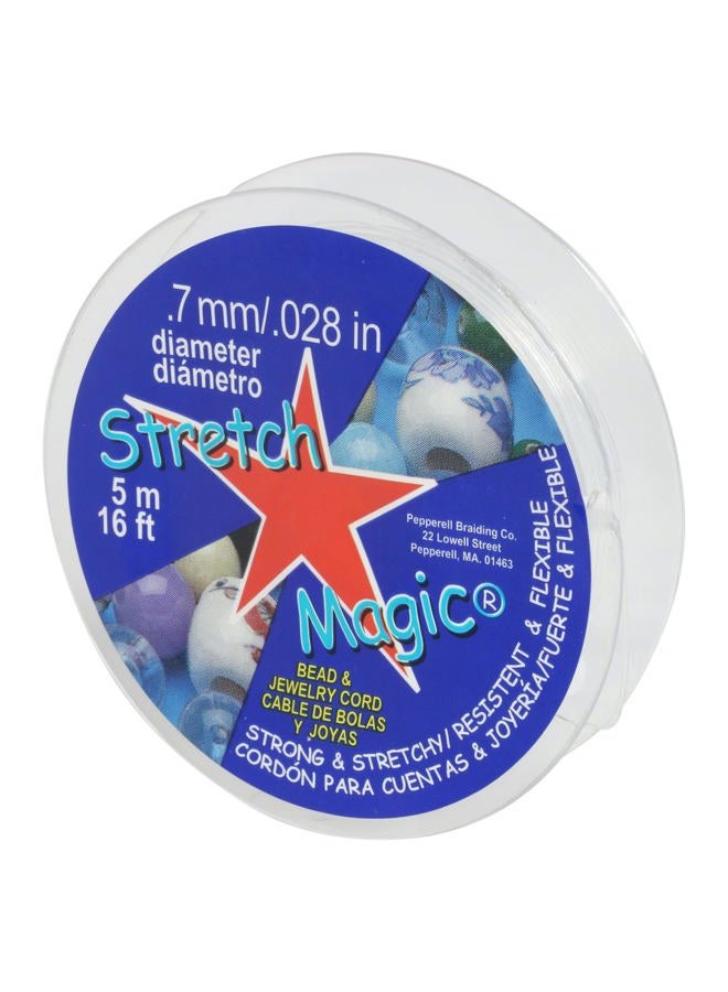 Stretch Magic Elastic Beading Cord – Clear Color, 0.7mm in Diameter, 5-Meter (16.4 ft) - Easy to Knot, Strong & Stretchy String for Making Beaded Jewelry - Image 1