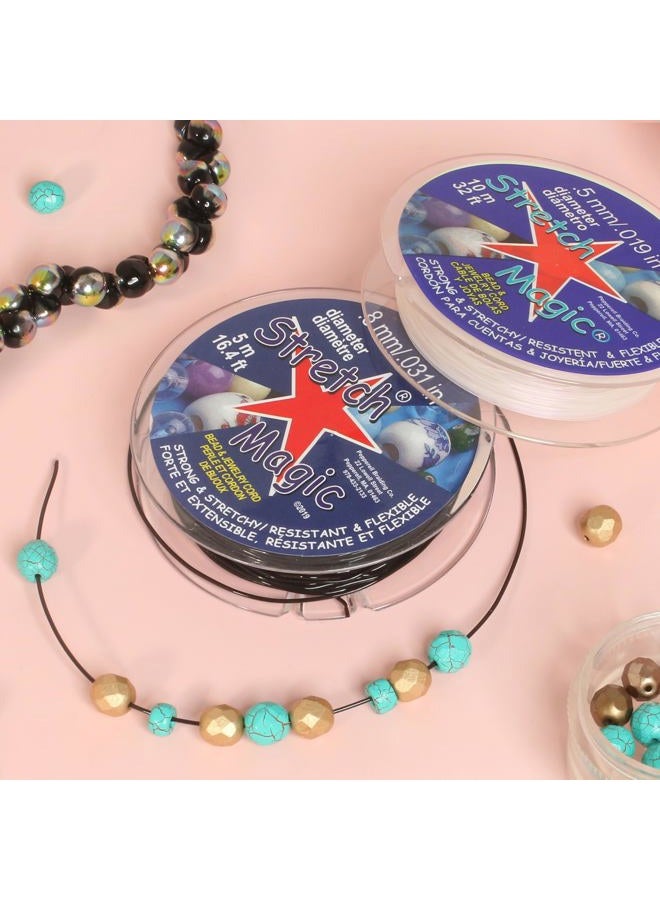 Stretch Magic Elastic Beading Cord – Clear Color, 0.7mm in Diameter, 5-Meter (16.4 ft) - Easy to Knot, Strong & Stretchy String for Making Beaded Jewelry - Image 2