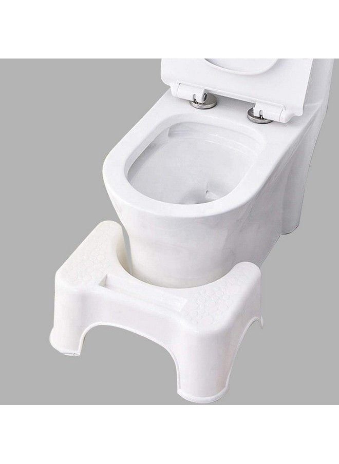 Techhark Dr'S Advise Perfect Posture Plastic Squat Potty Step Stool For Western Toilet Scientific Angle Anti Slip Anti Constipation 19 Cm Height (White)  - Image 2