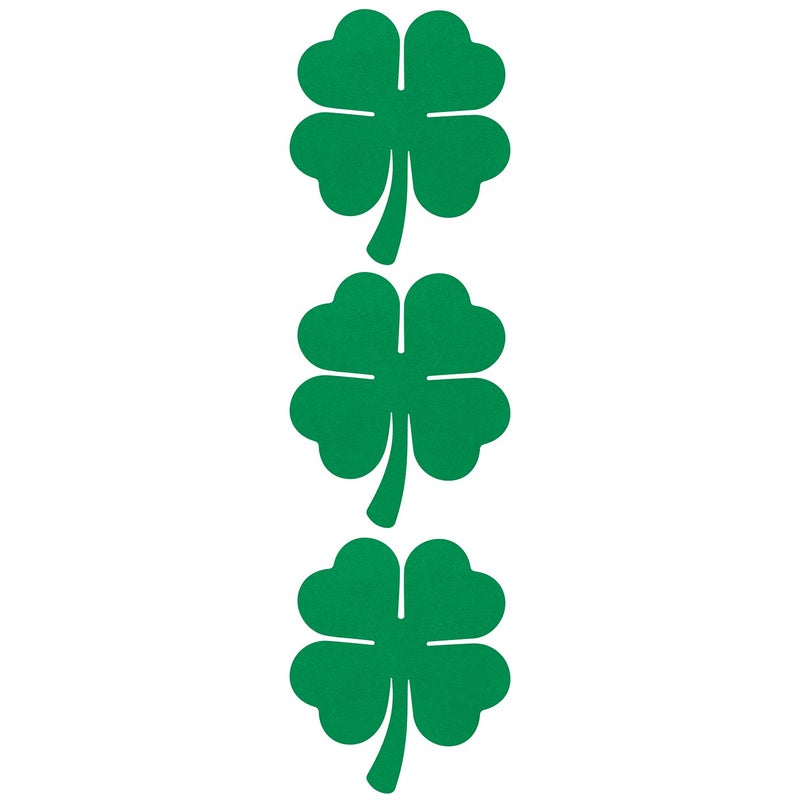 LiteMark Reflective Green 2 Inch Shamrock Sticker Decal for Hard Hat Helmet Tool Box Laptop etc  Pack of 3