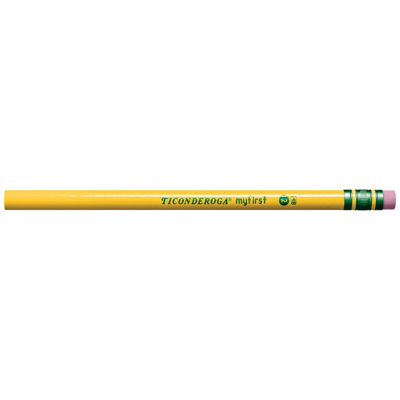 TiconderogaÂ® Beginners' Elementary Pencils, With Eraser, #2 Lead, Yellow Barrel, Pack Of 12 - Image 2