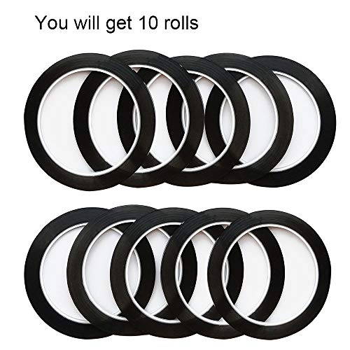 WSPER 10 Rolls 1/8" Whiteboard Tape Self-Adhesive Vinyl Tape for Pinstripe Dry Erase Board Tapes Lines, 131 Feet Long per roll - Image 5