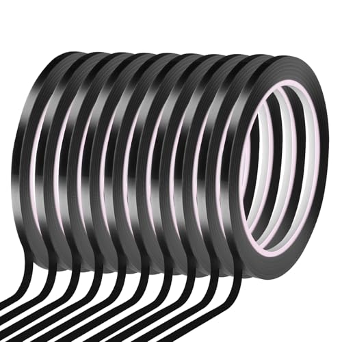 WSPER 10 Rolls 1/8" Whiteboard Tape Self-Adhesive Vinyl Tape for Pinstripe Dry Erase Board Tapes Lines, 131 Feet Long per roll - Image 1
