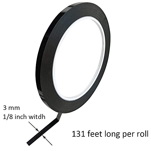 WSPER 10 Rolls 1/8" Whiteboard Tape Self-Adhesive Vinyl Tape for Pinstripe Dry Erase Board Tapes Lines, 131 Feet Long per roll - Image 2
