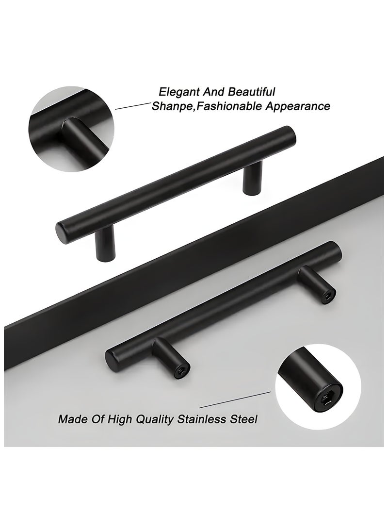 FIRST PRO 15 Pack Kitchen Cabinet Handles, 96mm Stainless Steel Kitchen Door Handles, 150mm Hole Center T Bar Drawer Cupboard Handles with Screws, Kitchen Drawer Pulls for Bathroom Bedroom Wardrobe  - Image 5