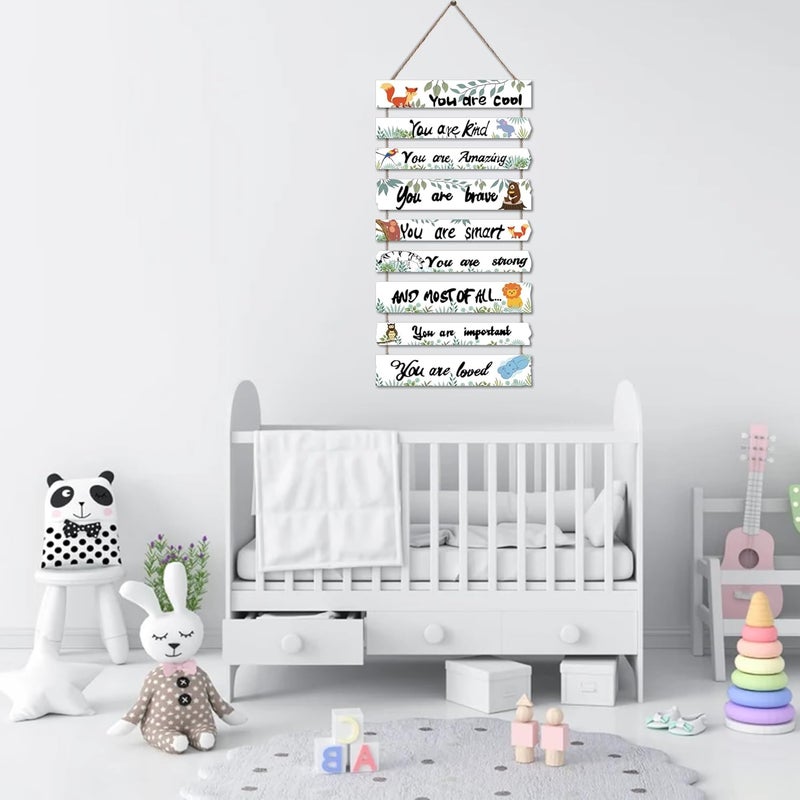 JEVUVU Woodland Nursery Room Decor for Baby Bedroom  Jungle Safari Animal Theme Wall Decor for Toddler Boy or Girl  Colorful Elephant Giraffe Lion Forest Wall Art Decorations - Image 2