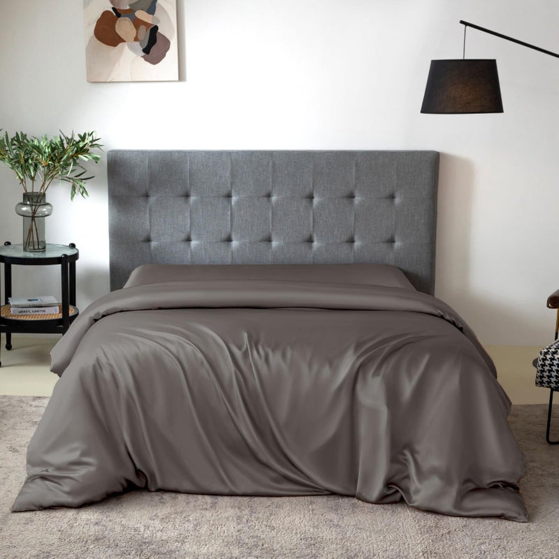 THXSILK Silk Duvet Cover 100 7A Mulberry Silk Comforter Cover Seamless Breathable Easy Care Zipper Closure 1 Duvet Cover Only King Charcoal