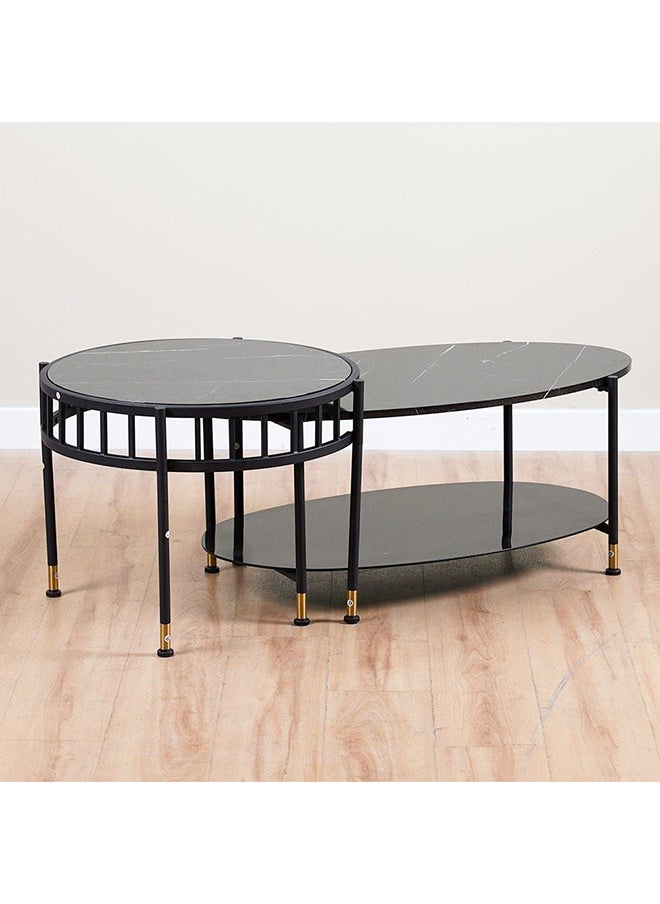 V2 Gibbon Coffee Table Set Multifunctional Living Room Table Space Saving Center Table Modern Design Furniture For Home L 100x50x41 cm Black - pzsku/ZB437B1ACA12003B6024FZ/45/_/1714459866/1131619e-ba8f-418a-90be-2ab61abff42b