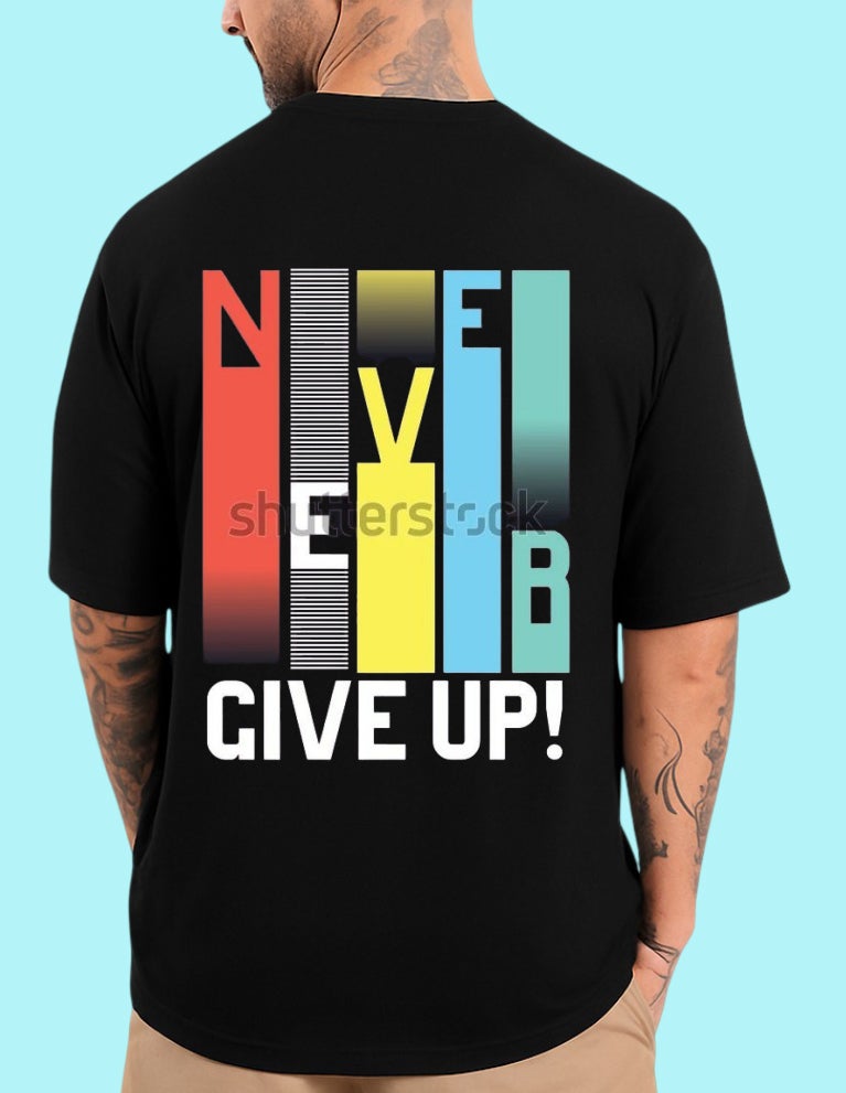 DIVIS Oversized Black Graphic T-Shirt for Men - Image 1