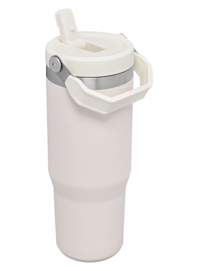 Stanley Stainless Steel Thermos with Straw - Vacuum Insulated Water Bottle for Home, Office or Car, Reusable, with Straw, Leakproof, Flip to Keep Cold (Rose Quartz) - Image 2
