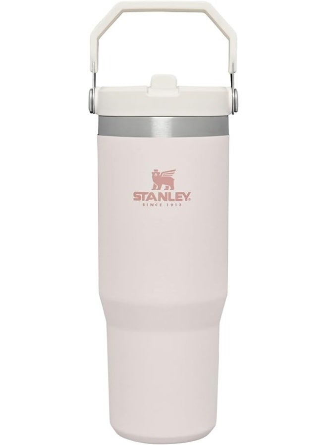 Stanley Stainless Steel Thermos with Straw - Vacuum Insulated Water Bottle for Home, Office or Car, Reusable, with Straw, Leakproof, Flip to Keep Cold (Rose Quartz) - Image 1