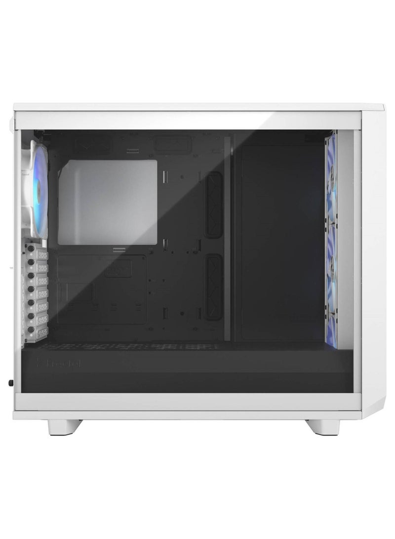 Fractal Design Meshify 2 RGB ATX Mid Tower Case, 7+2 Expansion Slots, 120/140 mm Fan Size, Up To 360mm Radiator Support, Tempered Glass Window, 3.5"/2.5" Drive Mounts, White | FD-C-MES2A-08 - Image 2