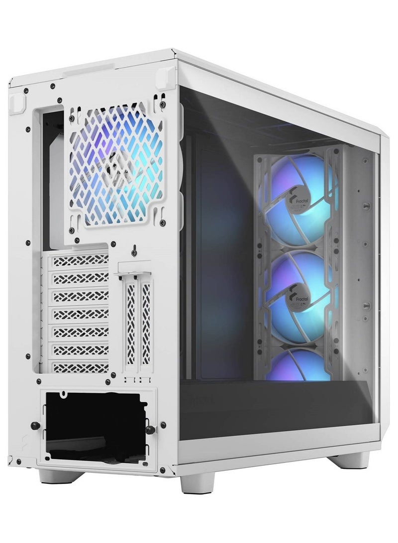 Fractal Design Meshify 2 RGB ATX Mid Tower Case, 7+2 Expansion Slots, 120/140 mm Fan Size, Up To 360mm Radiator Support, Tempered Glass Window, 3.5"/2.5" Drive Mounts, White | FD-C-MES2A-08 - Image 3