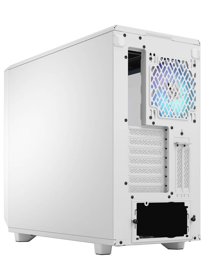 Fractal Design Meshify 2 RGB ATX Mid Tower Case, 7+2 Expansion Slots, 120/140 mm Fan Size, Up To 360mm Radiator Support, Tempered Glass Window, 3.5"/2.5" Drive Mounts, White | FD-C-MES2A-08 - Image 4