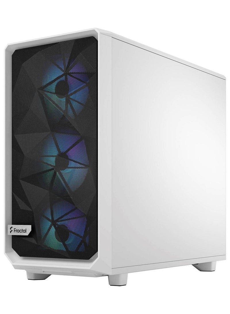 Fractal Design Meshify 2 RGB ATX Mid Tower Case, 7+2 Expansion Slots, 120/140 mm Fan Size, Up To 360mm Radiator Support, Tempered Glass Window, 3.5"/2.5" Drive Mounts, White | FD-C-MES2A-08 - Image 5