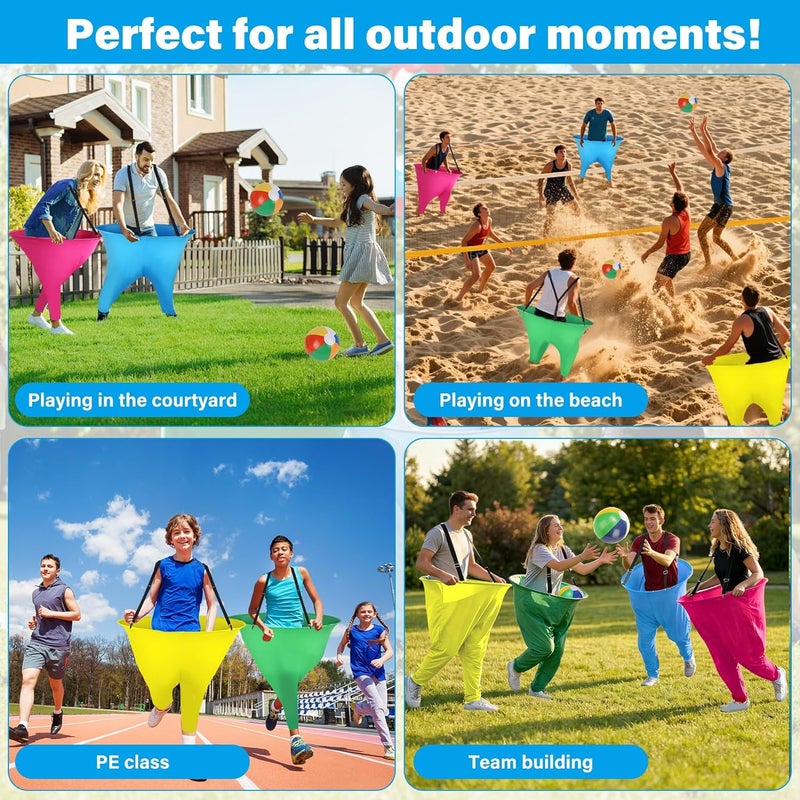 YOFIT 24Pcs Granny Pants Yard Game Set - Outdoor Fun for Adults and Kids - Image 4