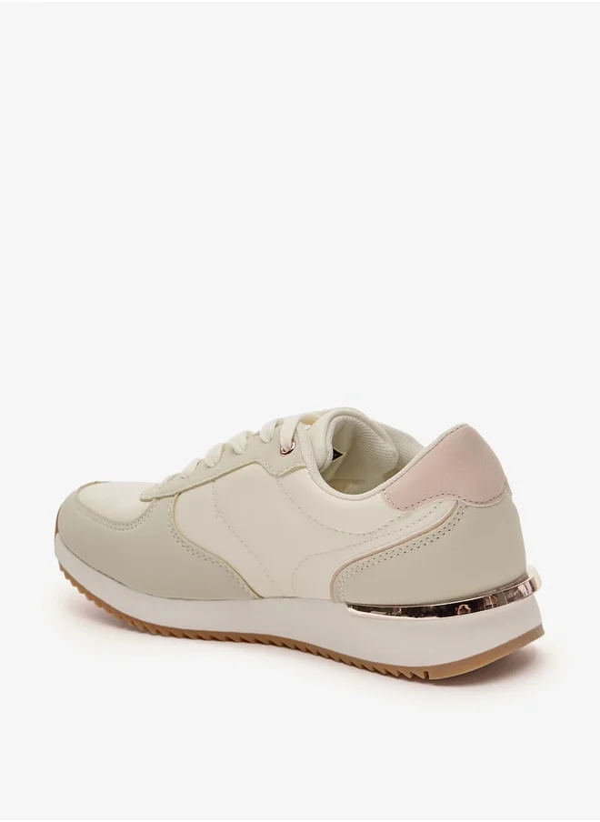 Lee Cooper Women's Panelled Sneakers with Lace-Up Closure