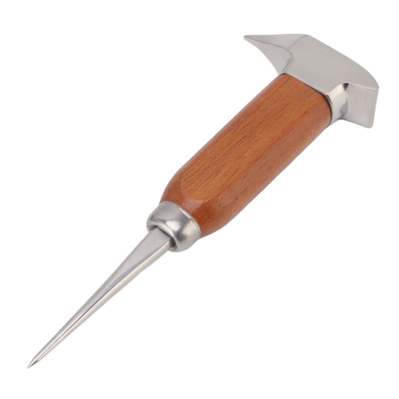 304 Stainless Steel Ice Chisel Wooden Handle Ice Chipper Hand Ice Removal Pick for Home Use - Image 1