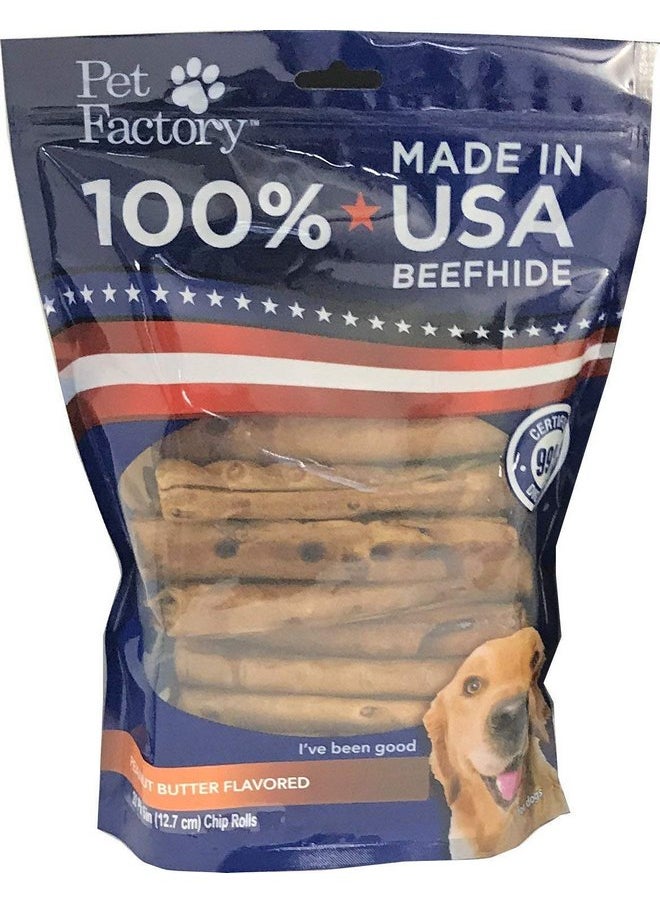 Pet Factory 78130 Beefhide | Dog Chews, 99% Digestive, Rawhides to Keep Dogs Busy While Enjoying, 100% Natural, Peanut Butter Flavored Rolls, Pack of 20 in 5" Size, Made in USA - pzsku/ZB437E91CF51D09307CE3Z/45/_/1737032102/5327cc06-780c-42c4-84ae-01efa51c21ff