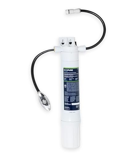EcoPure Main Faucet Under Sink Inline Water Filtration System EPWUFF1 NSF Certified Reduces Chlorine Sediment Cysts No Additional Faucet Required - Image 1