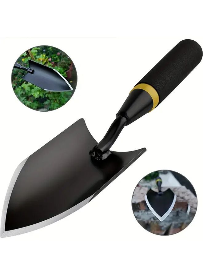 مجرفة حديقة معدنية ثقيلة بمقبض مطاطي مريح للحفر وإزالة الأعشاب والزراعة - Image 3