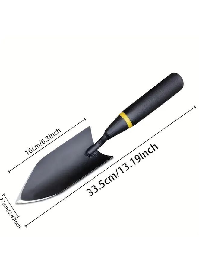 مجرفة حديقة معدنية ثقيلة بمقبض مطاطي مريح للحفر وإزالة الأعشاب والزراعة - Image 4