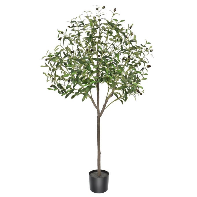 ARTIFICIAL OLIVE TREE 5FTT150CM LARGE ARTIFICIAL PLANTS INDOOR FAUX OLIVE TREE FAKE PLANTS IN POT FOR HOME LIVING ROOM BEDROOM BALCONY CORNER OFFICE OUTDOOR DECOR